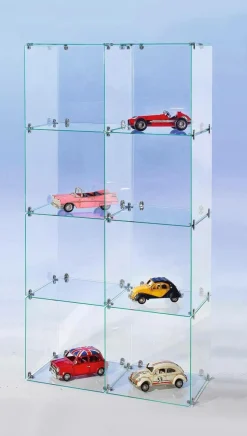 Escaparate Cúbica De Vidrio De Bricolaje, Con Paredes Traseras Altura 165 Cm
