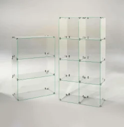 Escaparate Cúbica De Vidrio De Bricolaje, Con Paredes Traseras Altura 165 Cm