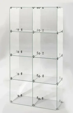 Escaparate Cúbica De Vidrio De Bricolaje, Sin Paredes Traseras, Altura 165 Cm