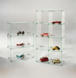 Escaparate Cúbica De Vidrio De Bricolaje, Sin Paredes Traseras, Altura 165 Cm