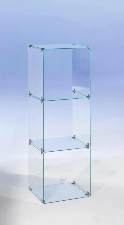 Escaparate Cúbico De Vidrio De Bricolaje, Sin Paredes Traseras, Altura 124 Cm