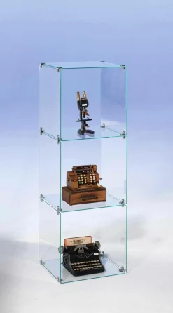 Escaparate Cúbico De Vidrio De Bricolaje, Sin Paredes Traseras, Altura 124 Cm