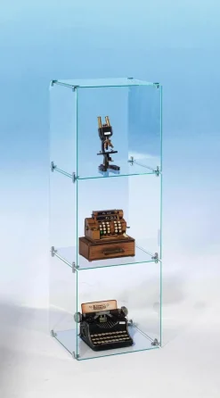 Escaparate Cúbico De Vidrio De Bricolaje, Sin Paredes Traseras, Altura 124 Cm