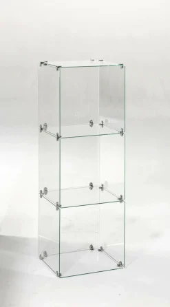 Escaparate Cúbico De Vidrio De Bricolaje, Con Pared Trasera, Altura 124 Cm