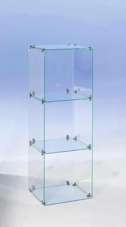 Escaparate Cúbico De Vidrio De Bricolaje, Con Pared Trasera, Altura 124 Cm