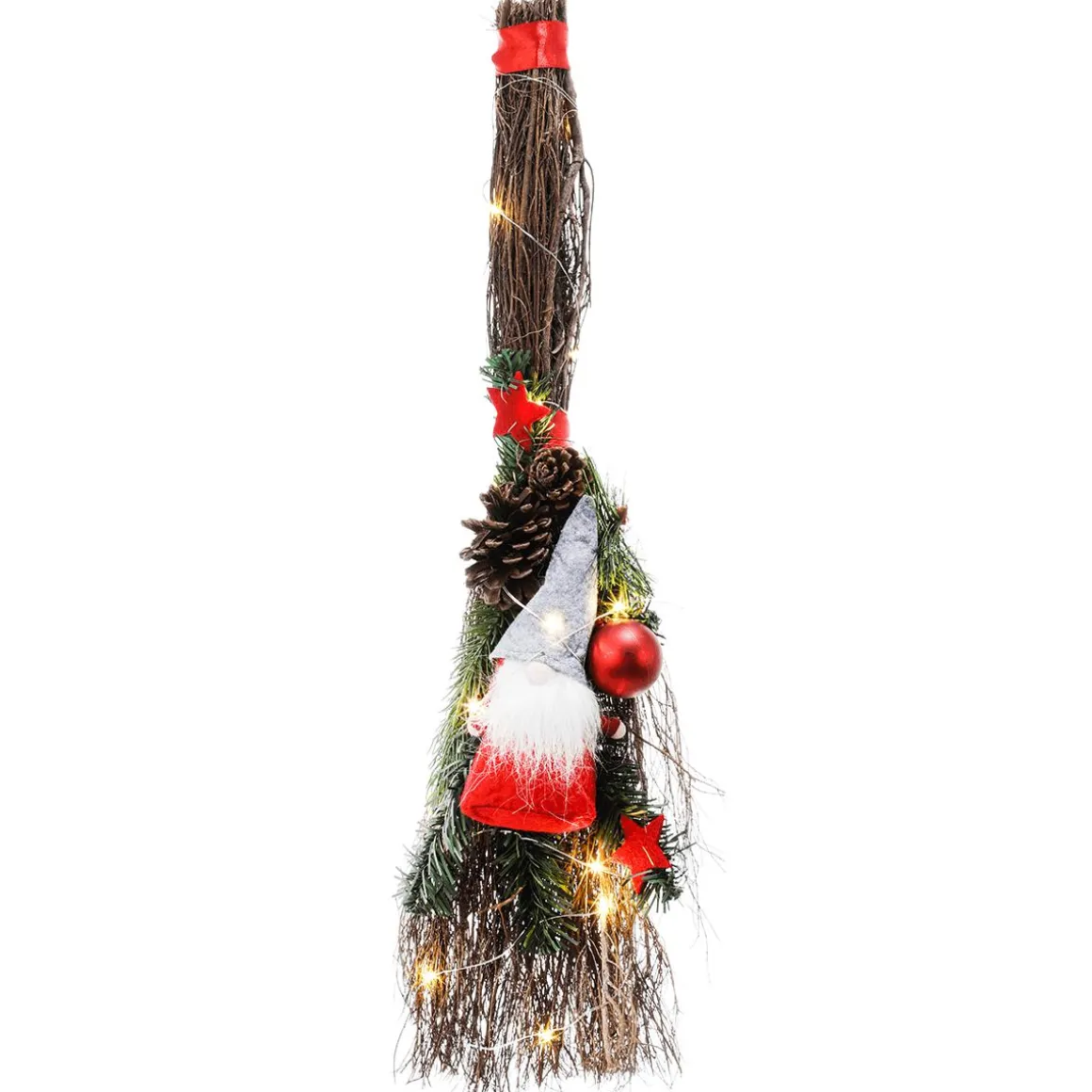 Escoba Decorativa Con LED 55 Cm