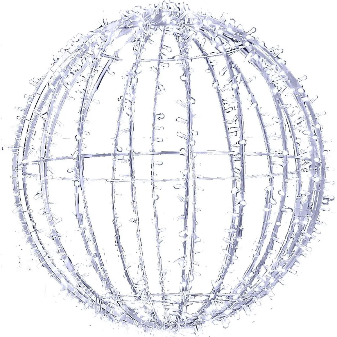Esfera Metálica De 100 Cm Ø Con LED Fríos