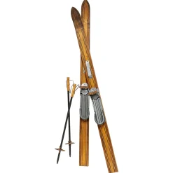 Esquiador Decorativo De Madera, Longitud 140 Cm