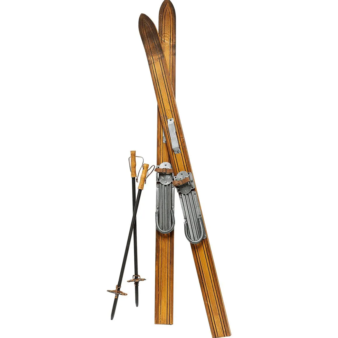 Esquiador Decorativo De Madera, Longitud 140 Cm