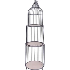 Estantería De Jaula De Pájaro, Altura 140 Cm, Negra