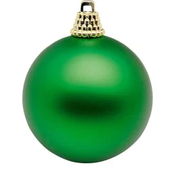 Estera, Bolas De Plástico Navideñas Verdes, 6 Cm Ø - 24 Piezas