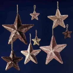 Estrella Con Lentejuelas Ø 22 Cm, 2 Piezas, Nougat