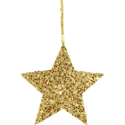 Estrella Decorativa Dorada, 20 Cm, 3 Piezas