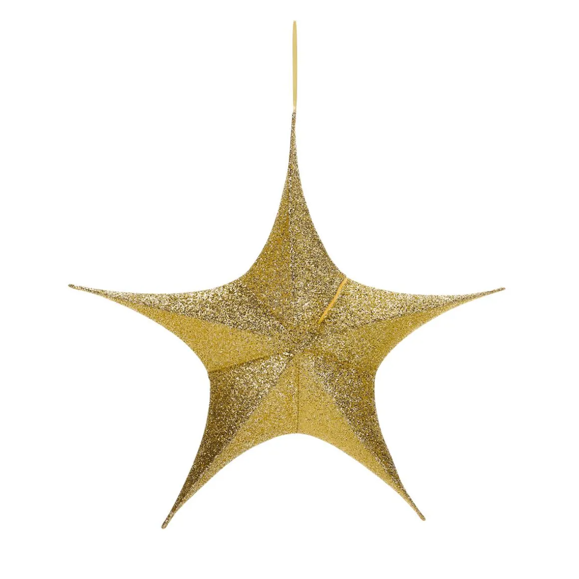 Estrella Dorada Plegable Deco Con Cremallera, 40 Cm