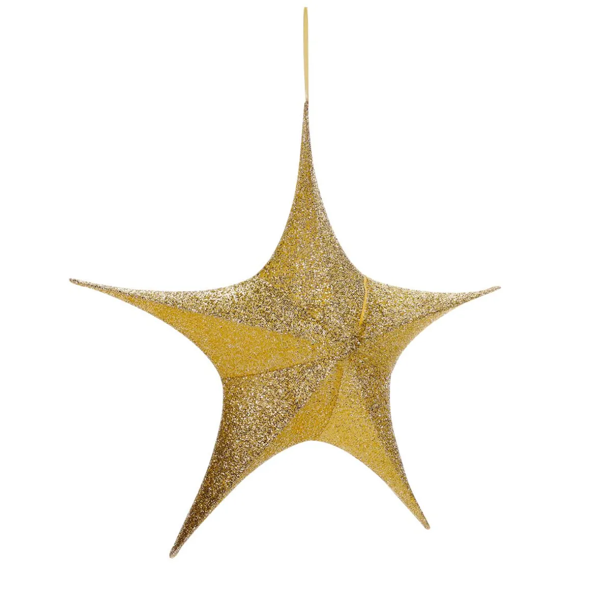 Estrella Dorada Plegable Deco Con Cremallera, 40 Cm