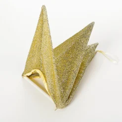 Estrella Dorada Plegable Deco Con Cremallera, 40 Cm