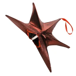 Estrella Plegable De Tela Deco Negro-plata Con Cremallera, 40 Cm