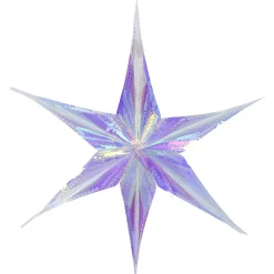 Estrella Plegable Decorativa De Plástico Iridiscente
