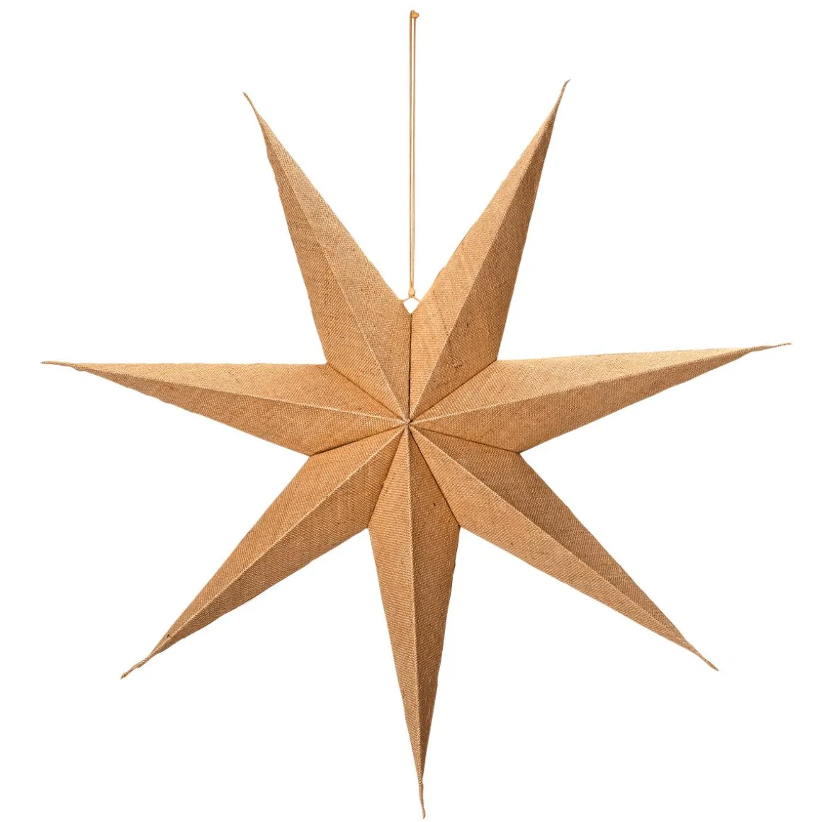 Estrella Plegable Recubierta De Yute 45 Cm Marrón