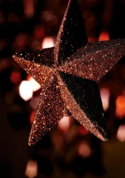 Estrellas Brillantes Decorativas Nougat, Ø 17 Cm, 3 Piezas