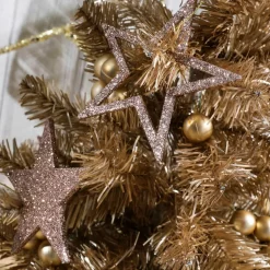 Estrellas Brillantes Decorativas Nougat, Ø 10 Cm, 10 Piezas