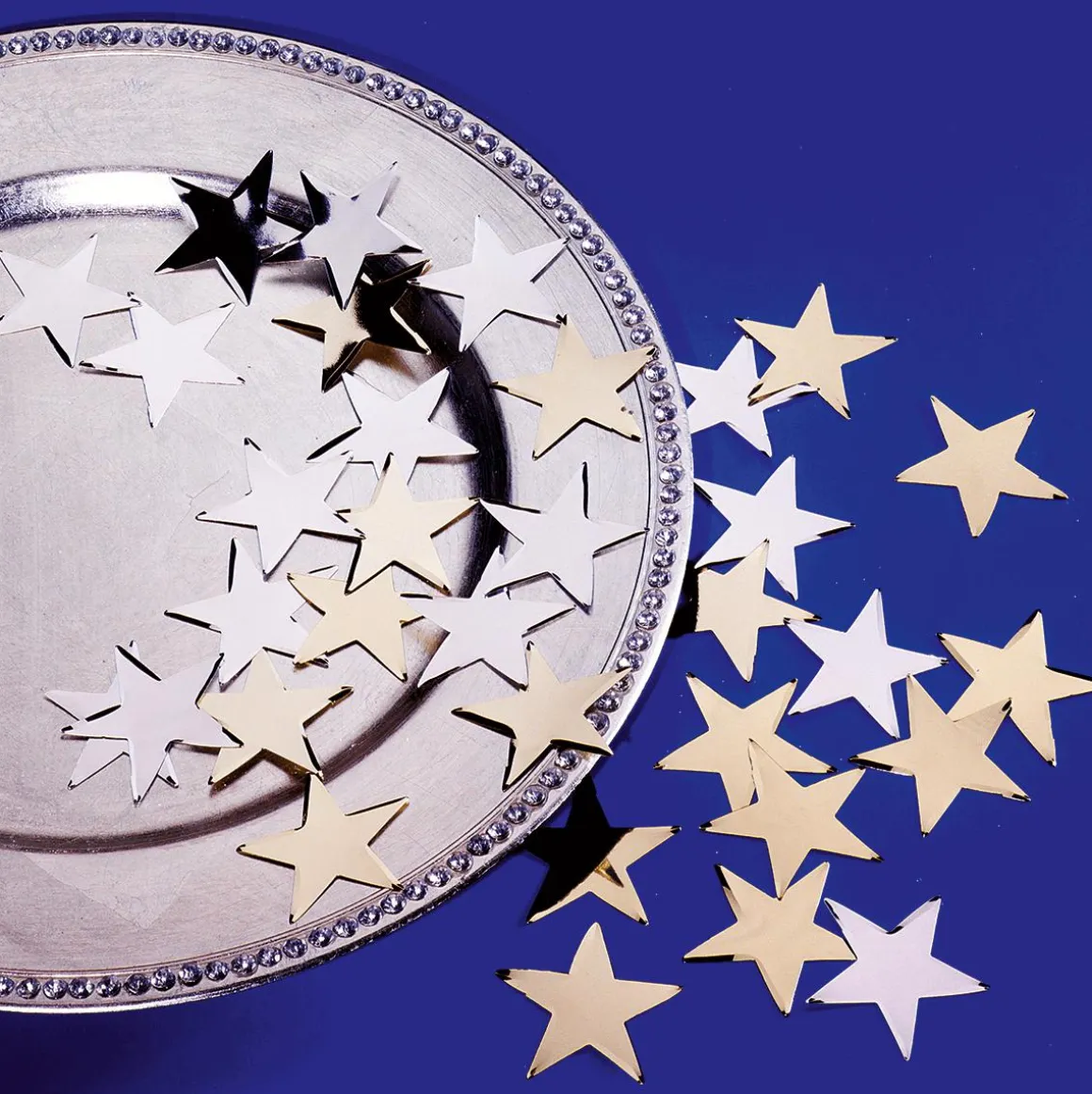 Estrellas Decorativas Para Dispersar Oro, Ø 10 Cm, 25 Piezas