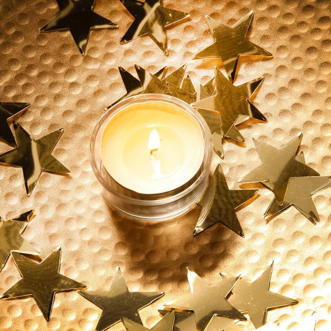 Estrellas Decorativas Para Dispersar Oro, Ø 10 Cm, 25 Piezas