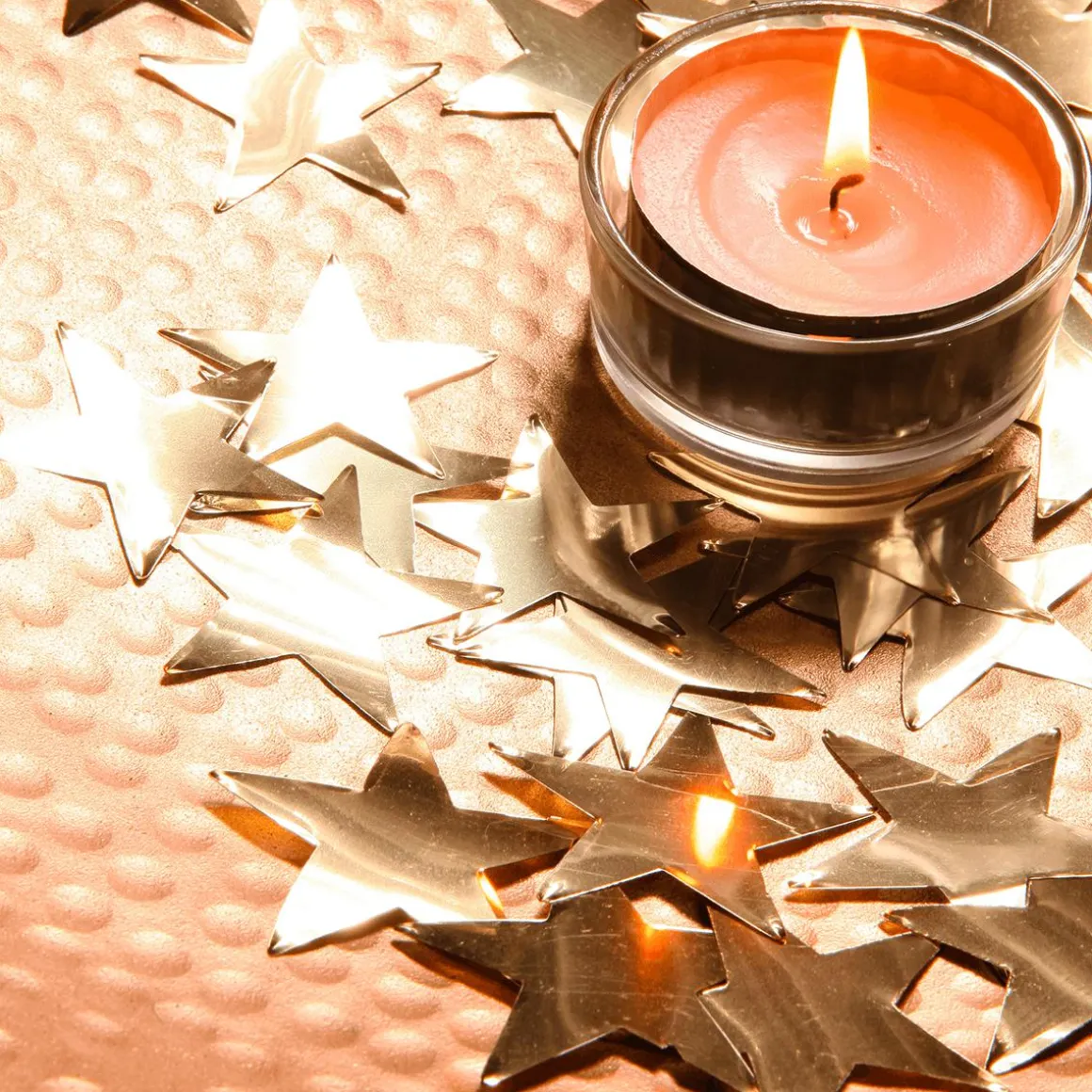 Estrellas Decorativas Para Dispersar Oro, Ø 10 Cm, 25 Piezas