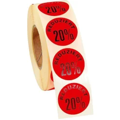 Etiquetas Promocionales 20%, 1000 Piezas