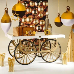 Expositor De Bolas De Navidad 51 X 67 Cm Negro Oro