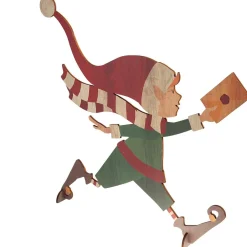 Expositor De Madera Elfo De Navidad 95 X 87 Cm