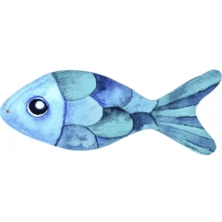 Expositor De Peces, Azul, Puntos De Colores, 30 X 12 Cm