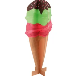 Expositor Decorativo Helado De Gofre, Altura 90 Cm