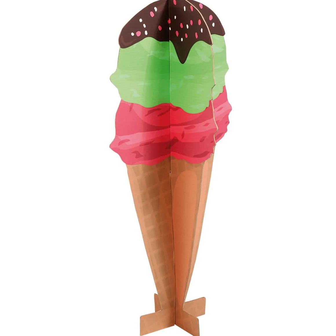 Expositor Decorativo Helado De Gofre, Altura 90 Cm