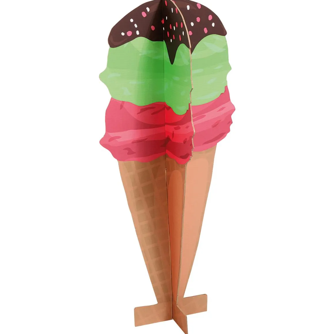 Expositor Decorativo Helado De Gofre, Altura 90 Cm