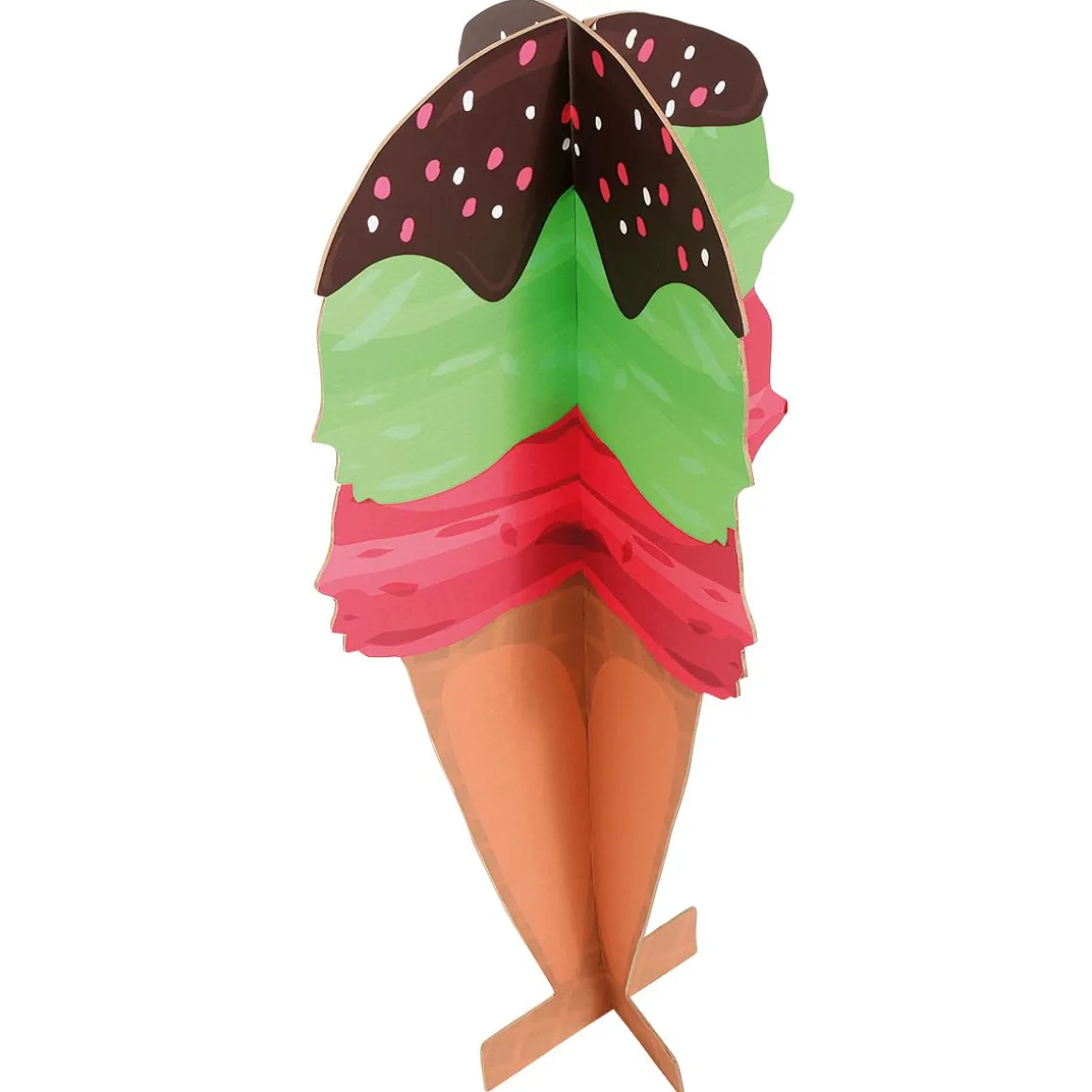 Expositor Decorativo Helado De Gofre, Altura 90 Cm