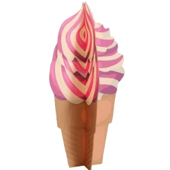 Expositor Decorativo Helado Suave, Altura 75 Cm