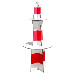 Faro Decorativo De Madera, Altura 80 Cm