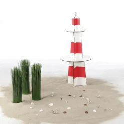Faro Decorativo De Madera, Altura 80 Cm