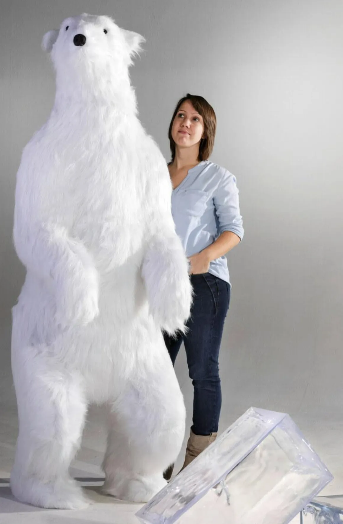 Figura Animal De Tamaño Natural Oso Polar, Altura: 190 Cm