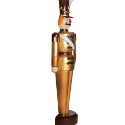Figura De Soldado 185 Cm, Dorada-marrón, Mitad Plástico