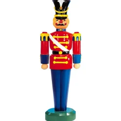 Figura De Soldado 185 Cm, Rojo-azul, Totalmente De Plástico