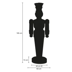 Figura De Soldado 185 Cm, Rojo-azul, Totalmente De Plástico