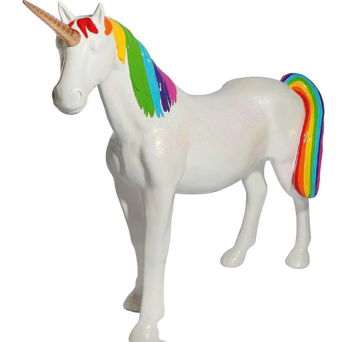 Figura De Unicornio Del Arco Iris, Longitud 130 Cm