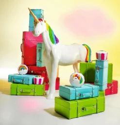 Figura De Unicornio Del Arco Iris, Longitud 130 Cm