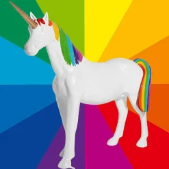 Figura De Unicornio Del Arco Iris Su Color Preferido