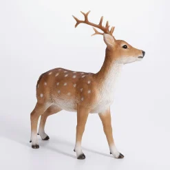 Figura Decorativa De Ciervo Hecha De Poliresina 23 X 20 X 6 Cm (H X L X P)