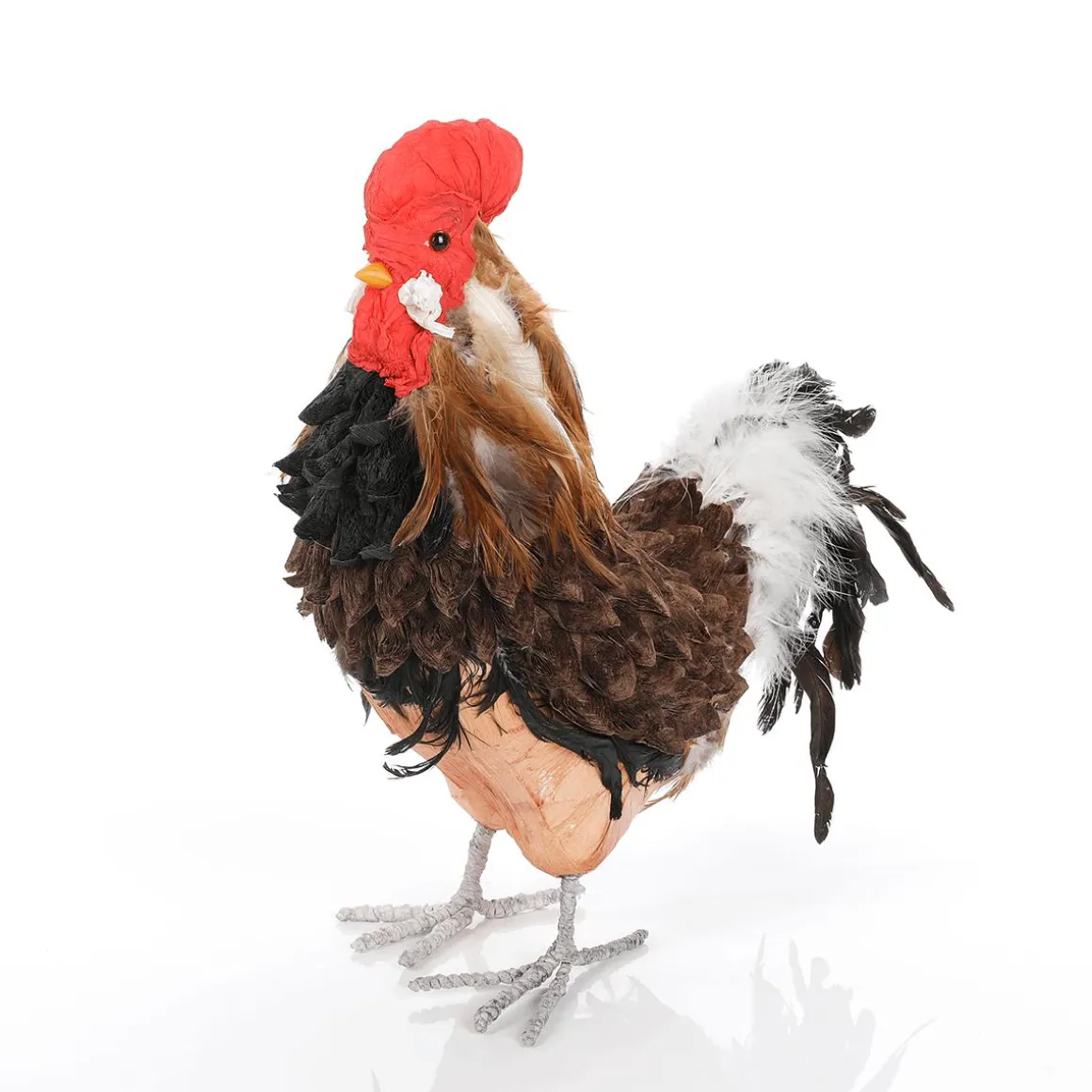 Figura Decorativa De Gallo 50 Cm Marrón