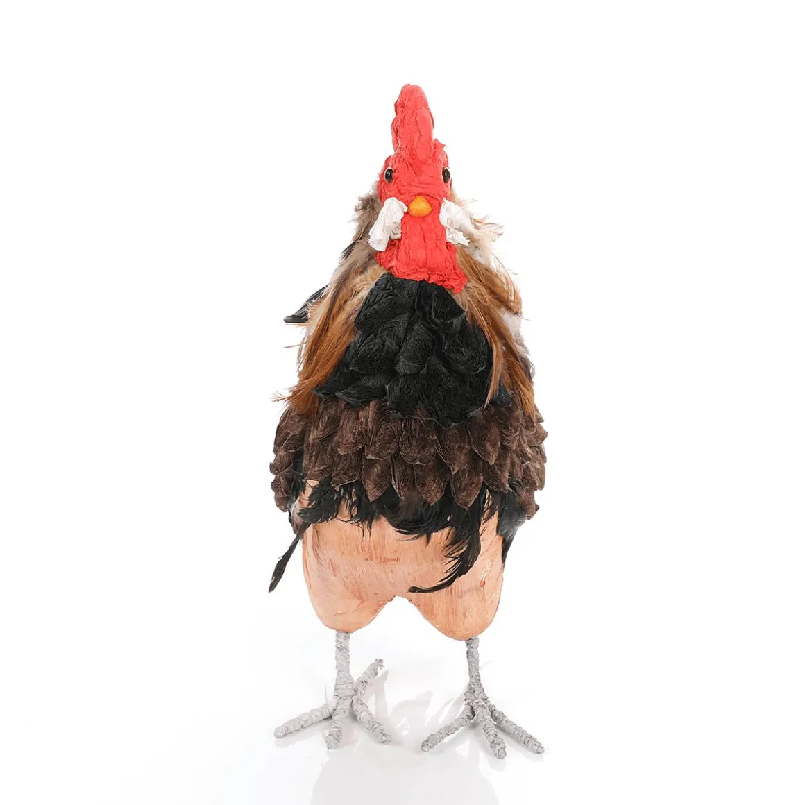Figura Decorativa De Gallo 50 Cm Marrón