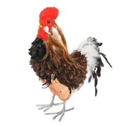 Figura Decorativa De Gallo 50 Cm Marrón
